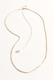 Layered Drop Pearl Necklace (Gold)