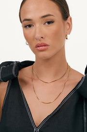 Layered Drop Pearl Necklace (Gold)