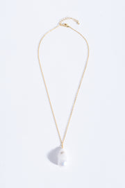 Fine Short Chain Baroque Necklace (Cream Gold)