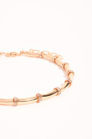 Diamante Wheel Collar Necklace (Gold)