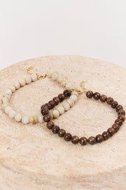 Resin Ball Mid Necklace (Cream)