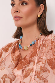 Mixed Bead Short Necklace (Multi)