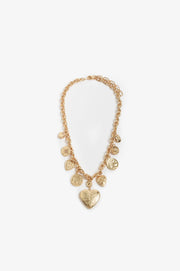 My Vintage Heart Statement Necklace (Gold)