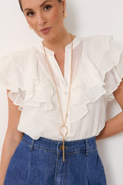 Long Tassel Pendant Necklace (Gold)