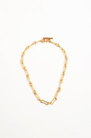 Vintage Link Toggle Necklace (Gold)