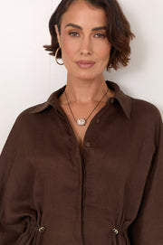 Adjustable Stone Centre Necklace (Tan)