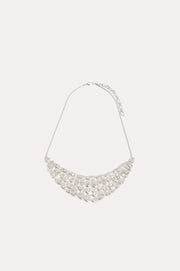 Pod Shapes Plate Necklace (Silver)