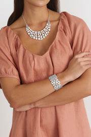 Pod Shapes Stretch Cuff (Silver)