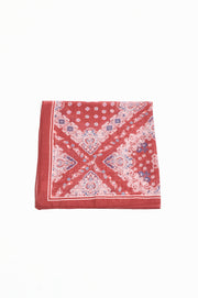 Boho Square Scarf (Burgundy)