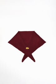 Wool Blend Triangle Scarf (Burgundy)