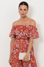 Sadie Picnic Weave Clear Structured Clutch (White/Clear)