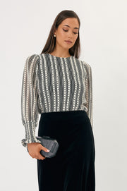 Juliana Bevelled Edge Resin Structured Clutch (Grey)