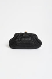 Weave Gathered Clutch (Black)
