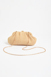 Weave Gathered Clutch (Natural)