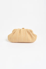 Weave Gathered Clutch (Natural)