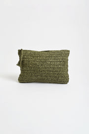 Paper Weave Large Pouch (Khaki)