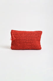 Paper Weave Large Pouch (Red)
