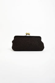 Clip Top Elongated Clutch (Chocolate)