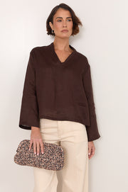 Multi Weave Framed Clutch (Multi)