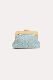 Augusta Timber Frame Clutch (Blue/Multi)