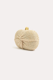 Orlando Knot Front Structured Clutch (Cream/Natural)