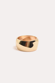 Wide Bevelled Metal Event Cuff (Gold)