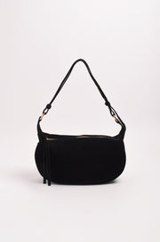 Noah Mini Faux Suede Handbag (Black)