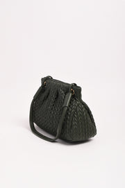 Mina Textured Gathered Handbag (Khaki)