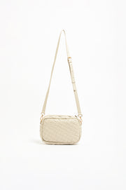 Wide Weave Crosbody Bag (Stone)