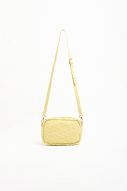 Wide Weave Crossbody Bag (Yellow)