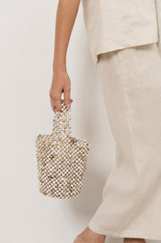 Marble Bead Mini Bag (Natural)