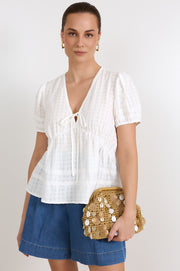 Weave and Shells Mini Bag (Camel/Cream)