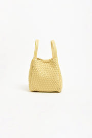 Woven Slouch Bucket Bag (Lemon)