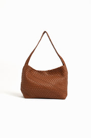 Woven Slouch Tote (Tan)