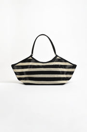 Sporty Weave Tote (Black/Natural)