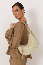 Canvas Weave Shoulder Bag (Natural)