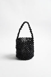 Timber Beads Mini Bucket Bag (Black)