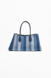 Denim Canvas Structured Handbag (Denim)
