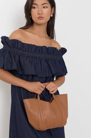 Stitch Curved Small Bag (Tan)