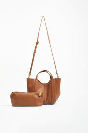 Stitch Curved Small Bag (Tan)