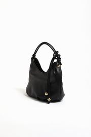 Knot Handle Dumpling Bag (Black)