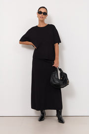 Knot Handle Dumpling Bag (Black)