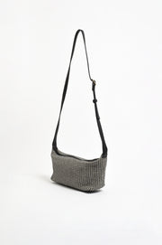 Vivi Woven Crossbody Bag (Black/Natural)