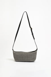 Vivi Woven Crossbody Bag (Black/Natural)