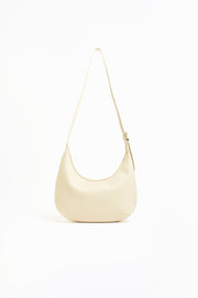 Maggie Woven Moon Crossbody Bag (Stone)