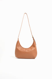 Maggie Woven Moon Cross Body Bag (Tan)