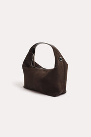 Luca Mini Faux Suede Bag (Chocolate)
