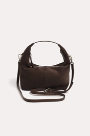 Luca Mini Faux Suede Bag (Chocolate)