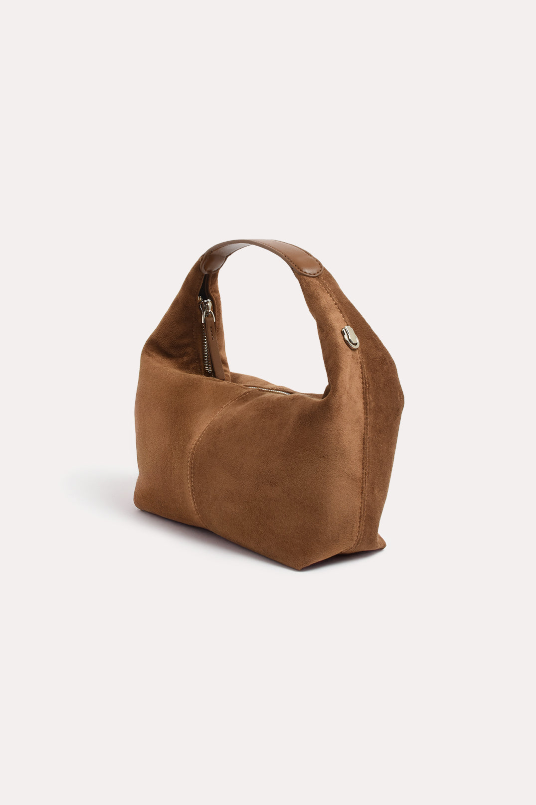 Luca Mini Faux Suede Bag in Tan | adorne