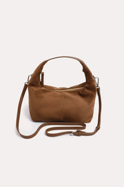 Luca Mini Faux Suede Bag (Tan)